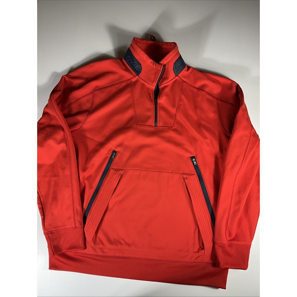 Victorinox Men's XL Red Tailored Fit 1/4 Zip Pullover Jacket Swiss Army